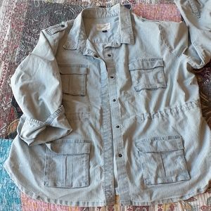 Utility jacket blue striped XXL